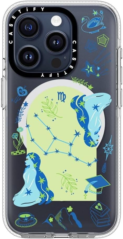 CASETiFY Clear iPhone 15 Pro Case [Not Yellowing / 6.6 ft. 3X Military Grade Drop Protection/Compatible with Magsafe] - Virgo - Clear