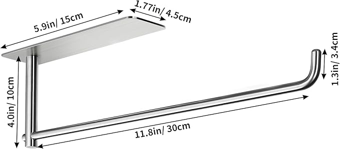 YIGII Wall Mount Paper Towel Holder, Under Cabinet Paper Towel Rack