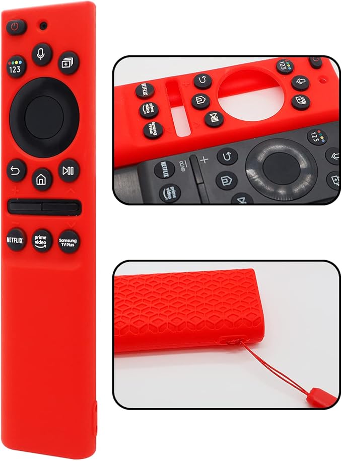 [2Pack] ZEVGOV Silicone Case for Samsung Smart Solar Cell Remote Control BN59 Series Protective Kids-Friendly Shockproof Remote Control Sleeve Holder