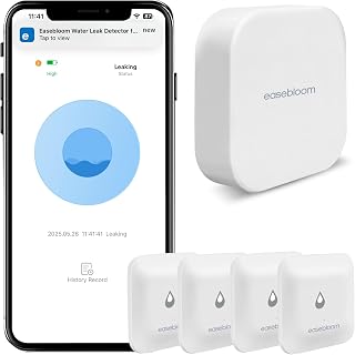 Water Leak Detector for Home, Hub & Mini Sensor 4-Pack