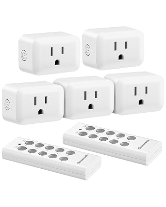 DEWENWILS Wireless Control Outlet 100FT Range, 125V/15A/1875W Light Switch