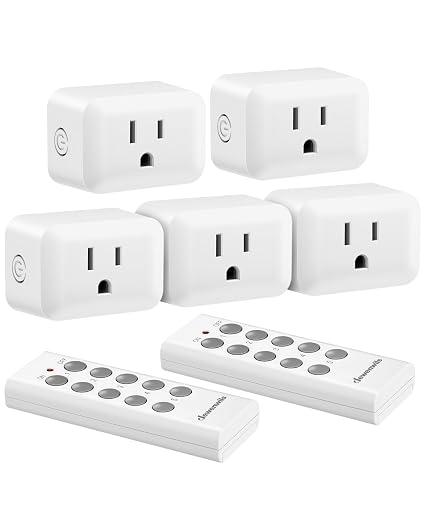 DEWENWILS Wireless Control Outlet 100FT Range, 125V/15A/1875W Light Switch