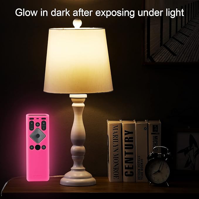 LEFXMOPHY XR16 Remote Case for Xfinity Comcast XR16 Voice Remote Control for Flex Streaming Device Hot Pink Protector Glow in Dark