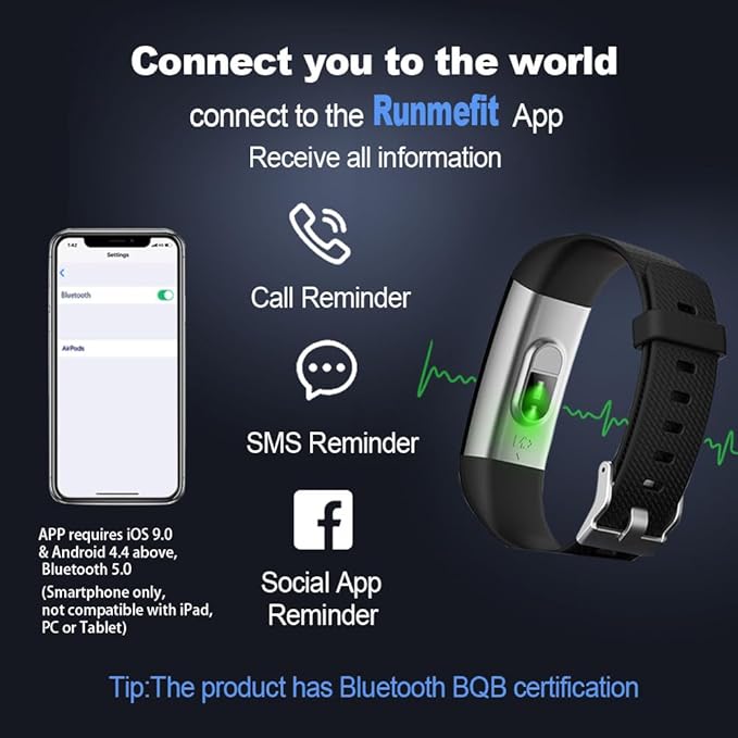 Fitness Tracker with Heart Rate Monitor/Step Counter/Calories, Activity Tracker Smart Watch Sleep Monitor, IP68, Health Tracker Pedometer for Women Man