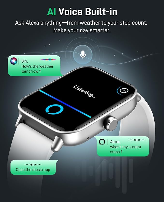 Smart Watch for Android Phones/iPhones, 1.85" HD Smart Watches for Women/Men with Heart Rate/SpO2/Sleep Monitor, 3ATM Waterproof Fitness Tracker Watch with 120 Sport Modes, Health Tracker, Gift