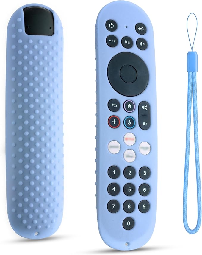 Silicone Remote Cover Compatible with Xumo RC-PR3 Smart Voice Streaming Control, Protective Case for Xumo Stream Box 4K, Spectrum 4K Stream Box (Glow Blue)