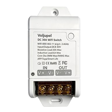 Tuya 30A DC 8-80V WiFi Remote Switch Heavy Duty for RV Solar Pump LEDLight