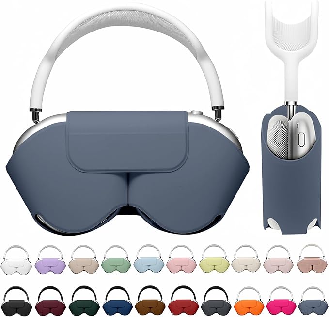 Maxjoy for Apple Airpods Max Smart Case Cover, Soft PU Leather Protective Cover Accessories for Airpod Max with Sleep Mode, Anti-Dust Travel Carrying Case for Airpods Pro Max Headphones