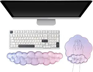 Gel Cloud Mouse Pad with Wrist Rest Set for Keyboard - Offcie Accessories