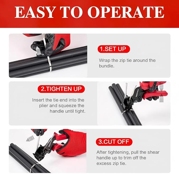 Metal Zip Ties Gun Set-For Fastening And Cutting Tie Special Tool,With 100pcs 11.8in Stainless Steel Zip Ties ，For Chain Link Fence Parts, Wire Fence Rolls,Exhaust Wrap, Poultry Fence﻿