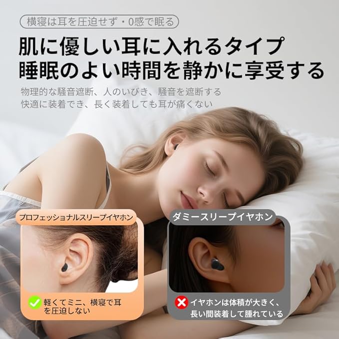 AI Smart Mini Invisible Sleep Wireless Bluetooth Headphones,Wireless Earbuds,Sleep Earbuds Side Sleepers, Invisible Headphones, Bluetooth Headset, Perfect for Side Work Study Hiking and More