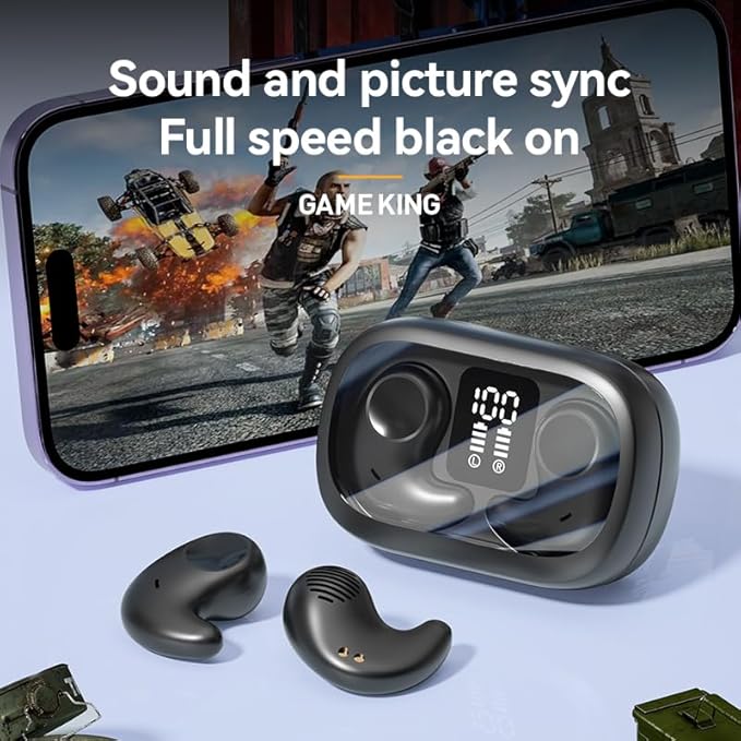 Bluetooth Earbuds,Wireless Sleep Ear Buds,Invisible Noise Cancelling Headphones,Bluetooth 5.4 Sleeping Headset for Side Sleepers Small Ears Canal,Discreet in-Ear Tiny Earphones,for Samsung/Android