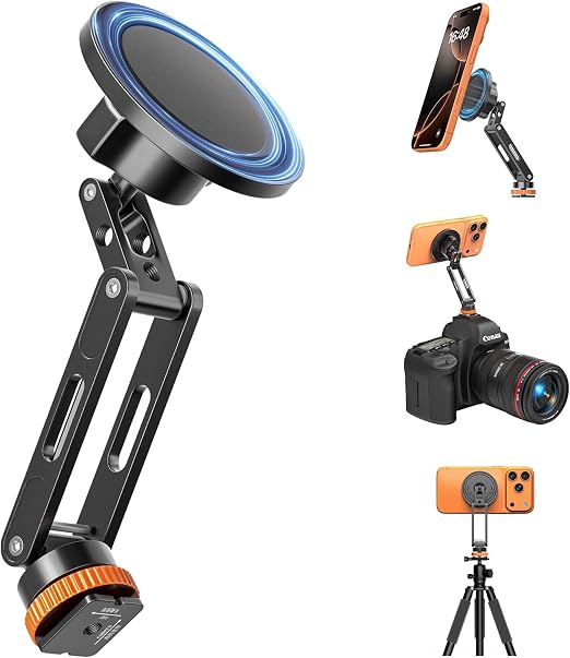 MoKo MagSafe Tripod Mount, Camera Phone Mount, 360° Adjustable