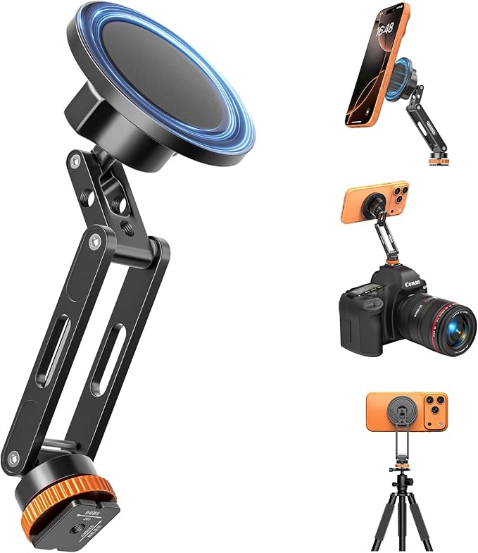 MoKo MagSafe Tripod Mount, Camera Phone Mount, 360° Adjustable