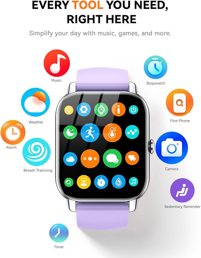 Smart Watches for Men Women(Answer/Make Call),1.85 inch HD Fitness Tracker Watch with Activity Counter/Sleep Monitor/ 110+ Sports Modes,IP68 Waterproof Smart Watch for Android iPhone iOS Compatible