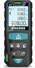Laser Measure,RockSeed Digital Laser Distance Meter with 2 Bubble Levels,Portable M/in/Ft Unit Switching Backlit LCD and Measuring Distance/Area/Volume/Pythagorean - Image 1
