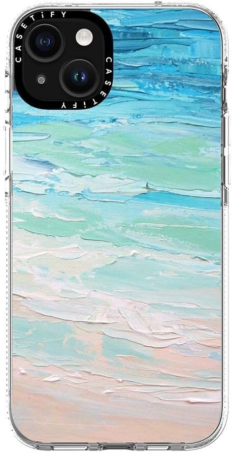 CASETiFY Clear iPhone 15 Plus Case [Not Yellowing / 6.6 ft. 3X Military Grade Drop Protection/Compatible with Magsafe] - Ocean Tides - Clear