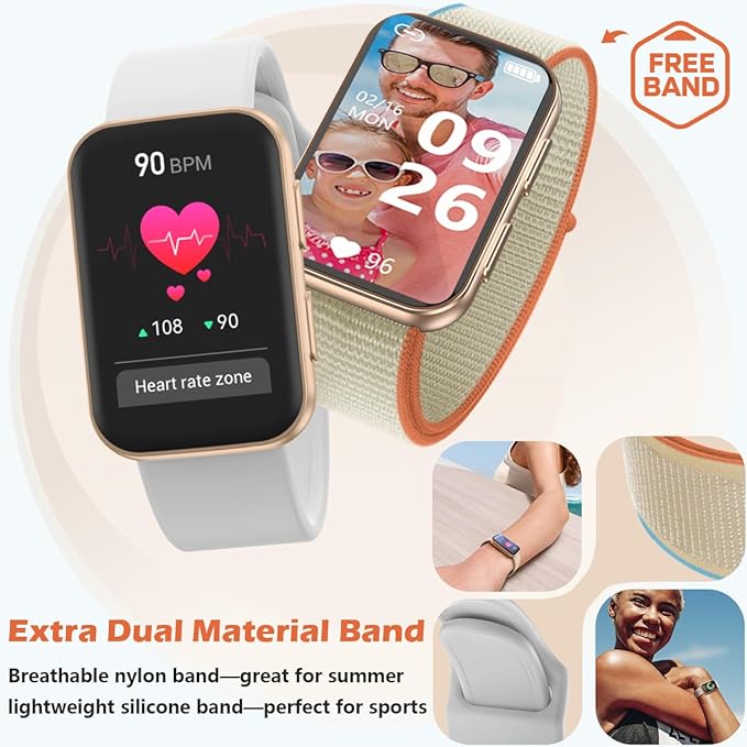 MorePro Smart Fitness Tracker – 24/7 Heart Rate & Blood Oxygen Tracking, Sleep & Activity Monitor, 120+ Sport Modes, IP68 Waterproof Smart Watch for Android iOS Women Men