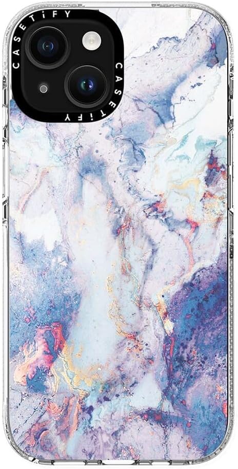 CASETiFY Clear iPhone 15 Case [Not Yellowing / 6.6 ft. 3X Military Grade Drop Protection/Compatible with Magsafe] - marble051 - Clear