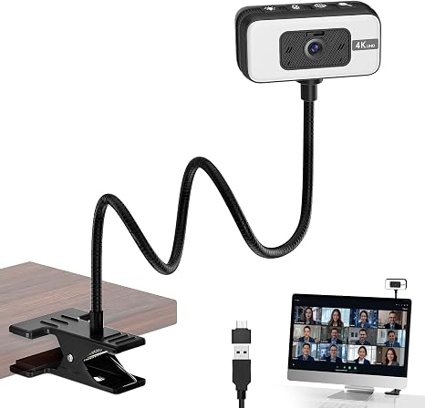 4K Webcam for PC with Light, PDAF Autofocus and Mic for PC Streaming - Image 5