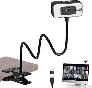 4K Webcam for PC with Light, PDAF Autofocus and Mic for PC Streaming - Image 1