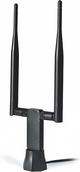 Panda Wireless PAU0D AC1200 Wireless AC USB Adapter w/Dual Antennas - Windows 7/8/10/11/2019/2022, Zorin, MXLinux, Mint, Ubuntu, Fedora, openSUSE, Rocky, Kali Linux and Raspbian