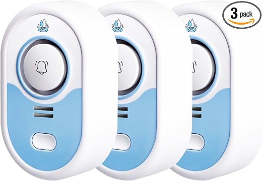 LSENTLY Water Leak Detector Alarm 3 Pack, Water Sensor Alarm with 100dB Siren&Flashing LED, 5-Year Standby Battery&Low Battery Alert, IP66 Waterproof Flood Sensor for Home, Basement, Washer, Sink