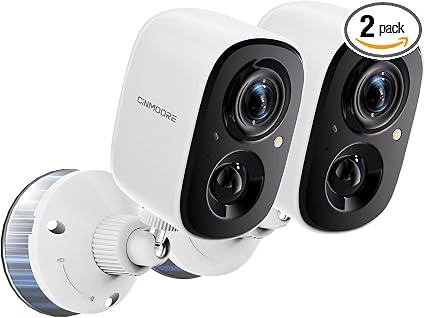 2.5K Wireless Home Security Cameras 2-Pack, Outdoor WiFi Free AI Person Detection, 4MP Color Night Vision, Full Duplex 2-Way Audio, IP66 Waterproof Battery Powered, U.S. AWS Cloud