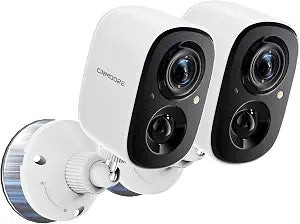 2.5K Wireless Home Security Cameras 2-Pack, Outdoor WiFi Free AI Person Detection, 4MP Color Night Vision, Full Duplex 2-Way Audio, IP66 Waterproof Battery Powered, U.S. AWS Cloud