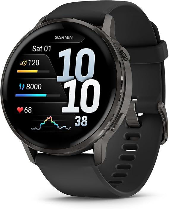 Garmin Venu® 4, Advanced Fitness Smartwatch, 45mm, Black Silicone