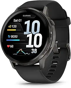 Garmin Venu® 4, Advanced Fitness Smartwatch, 45mm, Black Silicone