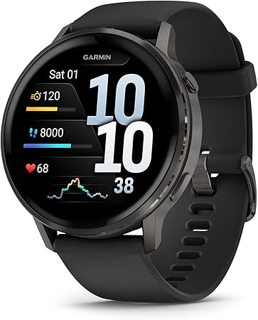Garmin Venu® 4, Advanced Fitness Smartwatch, 45mm, Black Silicone