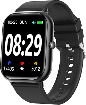 Choiknbo Smart Watch Fitness Tracker for Men Women with Pedometer Step Counter Tracker for Walking, Heart Rate Monitor, Sleep Monitor, Blood Oxygen, Senior Friendly, IP68 Waterproof