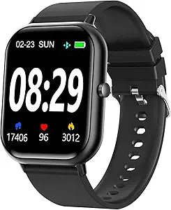 Choiknbo Smart Watch Fitness Tracker for Men Women with Pedometer Step Counter Tracker for Walking, Heart Rate Monitor, Sleep Monitor, Blood Oxygen, Senior Friendly, IP68 Waterproof
