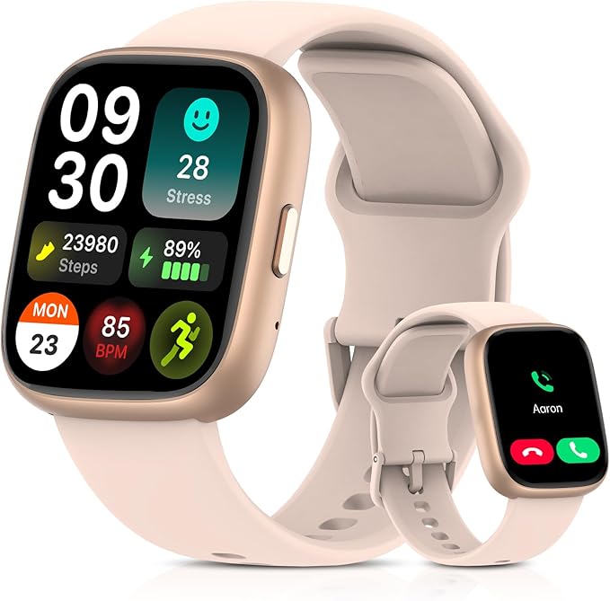 2026 Upgraded Smart Watch with Voice Assistant【1.83" HD Touchscreen】【BT5.3 Call, 100+ Sports Modes & IP68 Waterproof】 Fitness Tracker 24/7 Heart & Sleep Monitor for Android iOS Men Women