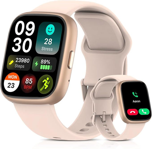 2026 Upgraded Smart Watch with Voice Assistant【1.83" HD Touchscreen】【BT5.3 Call, 100+ Sports Modes & IP68 Waterproof】 Fitness Tracker 24/7 Heart & Sleep Monitor for Android iOS Men Women