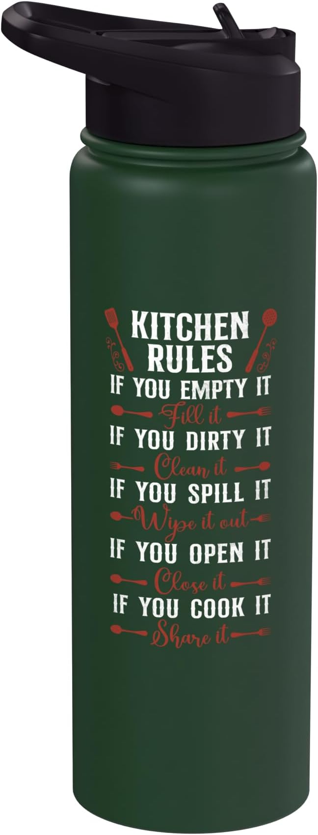 Cooking Cook Kitchen Chef Stainless Steel Insulated Water Bottle