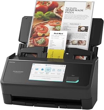 ScanSnap iX2500 Wireless or USB High-Speed Document Scanner, Black