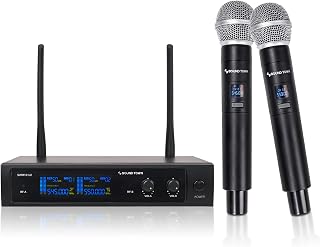 Sound Town SWM10-U2HH Professional Dual-Channel UHF Wireless Microphone System with 2 Handheld Mics, for Church, Business Meeting, Outdoor Wedding and Karaoke - Image 1
