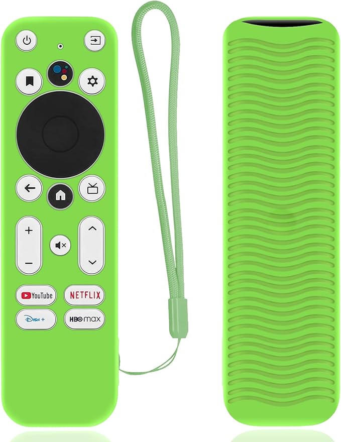 Luminous Green Remote Case Fit for Onn Android TV 4K UHD Stick TV Box 100024646 100026240 Remote Lightweight Anti-Slip Skin-Friendly Silicone Skin Sleeve