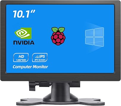 10.1 Inch HDMI Monitor 1280X800 Portable HD VGA Monitor LCD IPS Screen w/Dual-Speaker for Raspberry pi/PC/Laptop/TV/Camera/Gaming - Image 2