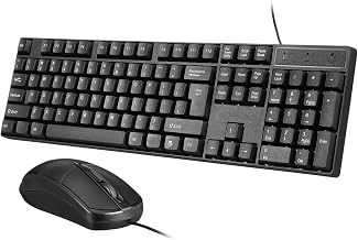 TEHAUX Wired Keyboard and Mouse Combo, Full Size 104-Key USB Keyboard - Image 1