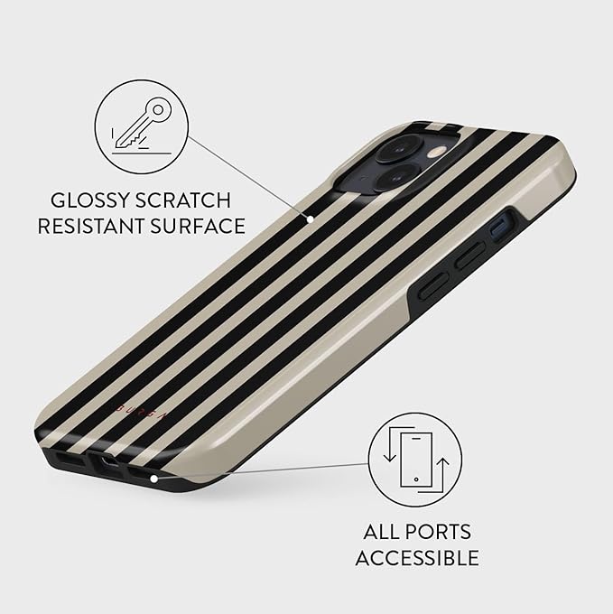 BURGA Phone Case for iPhone 15 - Cute, Trendy, Aesthetic, Pattern Phone Cover, Hard Shell Protection - fits Apple iPhone 15 Case for Women and Men
