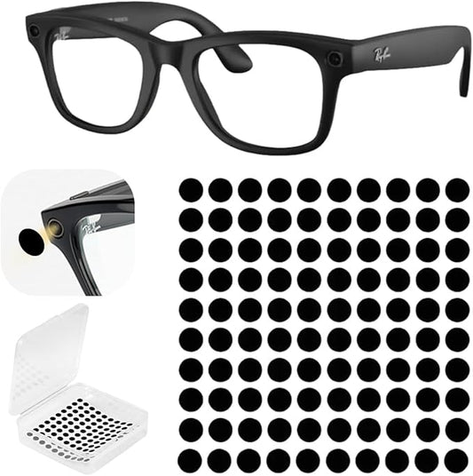 100pcs LED Light Blocking Stickers for Ray-Ban Meta Wayfarer/Skyler/Headliner Accessories and RayNeo V3, Blackout Stickers Light Dimming Sticker for Smart Glasses (for Ray-Ban Meta)