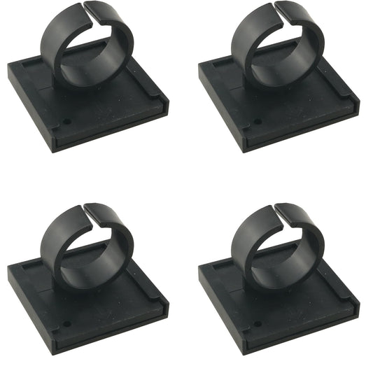 ZCZQC 4PCS Small Wireless Microphone Clip with Adhesive Backing Fixed Small Microphone Clip Adhesive Backing Square Clip Microphone Stand Hooks Desktop Logo Microphone Hook Black