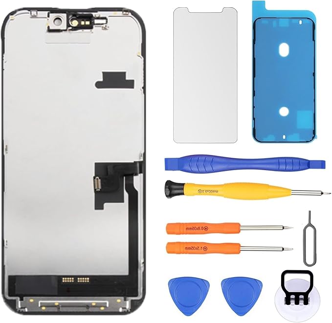 Replacement Screen for iPhone 16 Pro LCD FHD COF Retina Display Digitizer with Total Repair Tool Kits, Screen Protector, Waterproof Tape