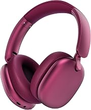 C6 Active Noise Cancelling Headphones, Wireless Over Ear Bluetooth Headphones, 60H Playtime, Lightweight Folding Deep Bass Comfort Fit Ear Cups Headset with Mic for iPad/Travel/PC/Home Red - Image 1