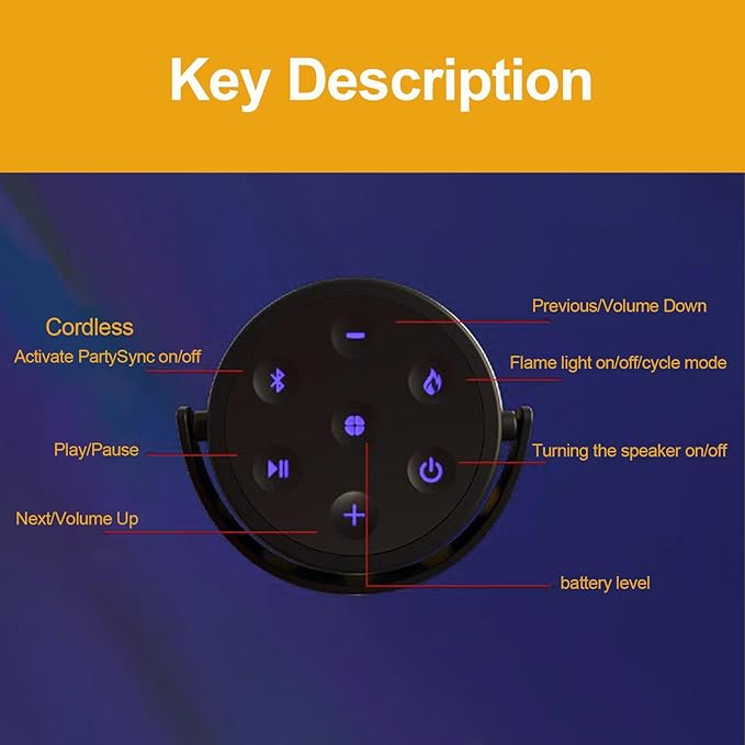 Outdoor Speakers, Colorful LED Flame Speaker, Outdoor Bluetooth Speakers Waterproof Wireless, Bluetooth 5.3, Stereo Sound, Portable Wireless Speaker with Stake, Hook for Patio/Yard/Porch(2 Pack)
