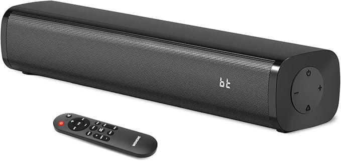 Wohome 2.1 Sound Bars for TV, Built-in Subwoofer, 6 Levels Voice Enhancement, 16 Inches TV Soundbar Speakers with Bluetooth 5.3/Optical/AUX/USB Connection, Wall Mount, 3 EQ Modes, S100