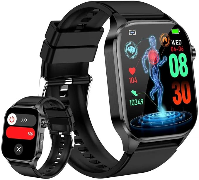 Smart Watch for Men Women with Bluetooth Calls, Blood Pressure Heart Rate Blood Oxygen Stress HRV Monitor Sleep Tracker, 150+ Sports Modes Fitness Tracker, IP68 Waterproof, Pedometer For Android/iOS